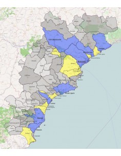 Mappa dei comuni della provincia di Savona KML 2