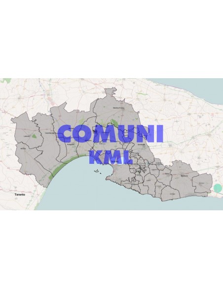 Mappa dei comuni della provincia di Taranto KML
