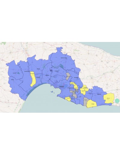 Mappa dei comuni della provincia di Taranto KML