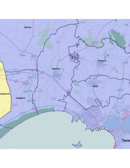 Mappa dei comuni della provincia di Taranto KML