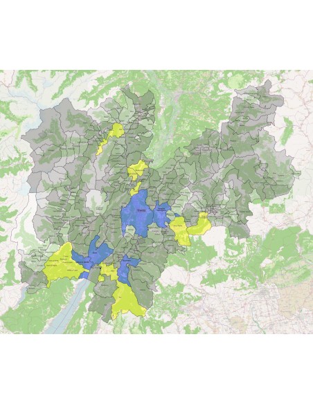 Mappa dei comuni della provincia di Trento KML