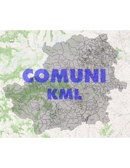 Mappa dei comuni della provincia di Torino KML