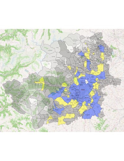 Mappa dei comuni della provincia di Torino KML