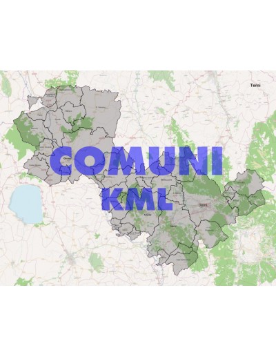 Mappa dei comuni della provincia di Terni KML