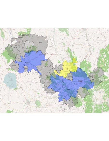 Mappa dei comuni della provincia di Terni KML