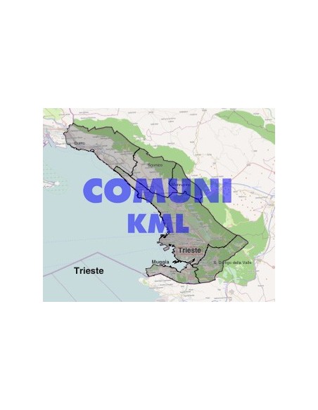 Mappa dei comuni della provincia di Trieste KML