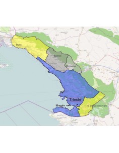 Mappa dei comuni della provincia di Trieste KML 2