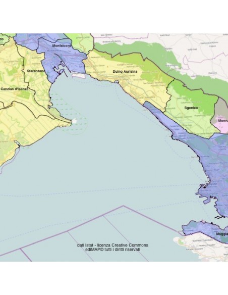 Mappa dei comuni della provincia di Trieste KML