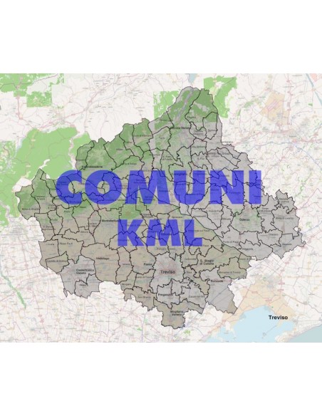 Mappa dei comuni della provincia di Treviso KML