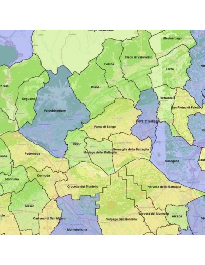 Mappa dei comuni della provincia di Treviso KML