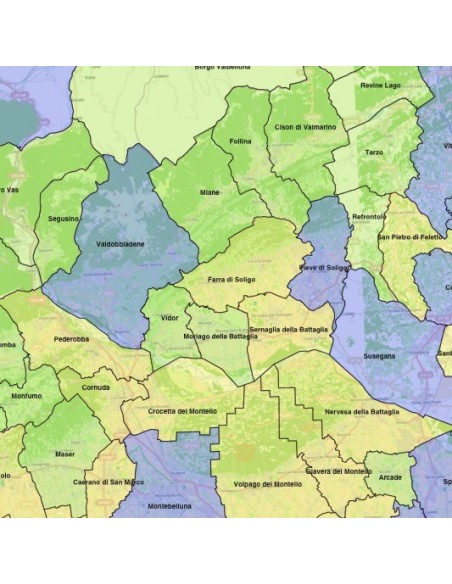 Mappa dei comuni della provincia di Treviso KML
