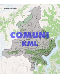 Mappa dei comuni della provincia di Verbano-Cusio-Ossola...