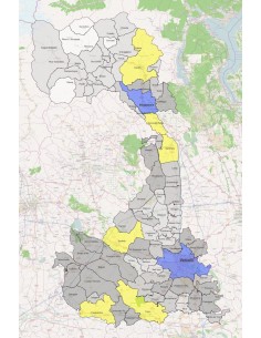Mappa dei comuni della provincia di Vercelli KML 2