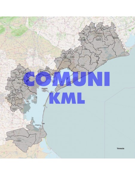 Mappa dei comuni della provincia di Venezia KML