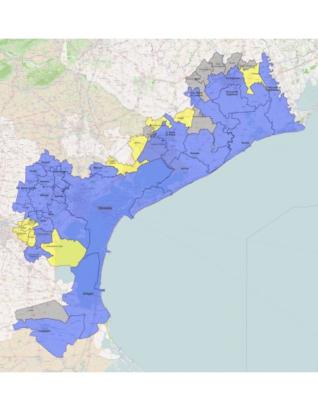 Mappa dei comuni della provincia di Venezia KML