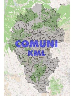 Mappa dei comuni della provincia di Vicenza KML