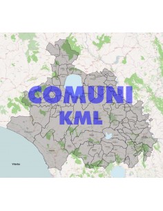 Mappa dei comuni della provincia di Viterbo KML