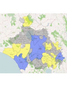 Mappa dei comuni della provincia di Viterbo KML 2