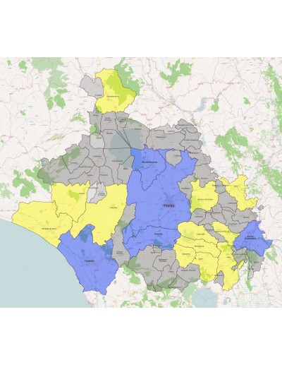 Mappa dei comuni della provincia di Viterbo KML