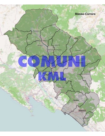 Mappa dei comuni della provincia di...