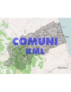 Mappa dei comuni della provincia di Ascoli Piceno KML