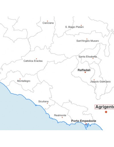 Mappa dei comuni della provincia di Agrigento pdf