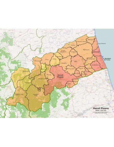 Mappa dei comuni della provincia di Ascoli...