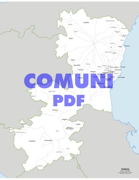 Mappa dei comuni della provincia di Catania pdf