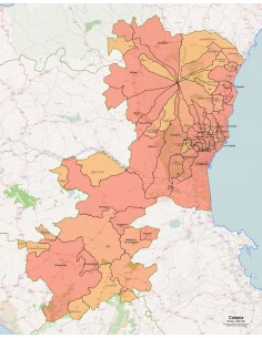 Mappa dei comuni della provincia di Catania pdf 2