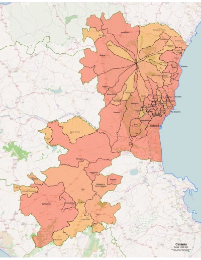 Mappa dei comuni della provincia di Catania pdf