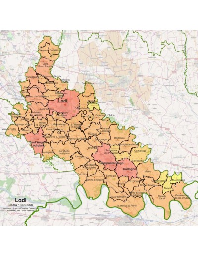 Mappa dei comuni della provincia di Lodi pdf