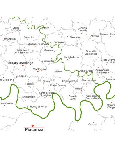 Mappa dei comuni della provincia di Lodi pdf