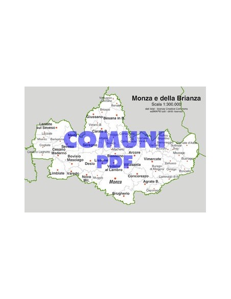 Mappa dei comuni della provincia di Monza e Brianza pdf