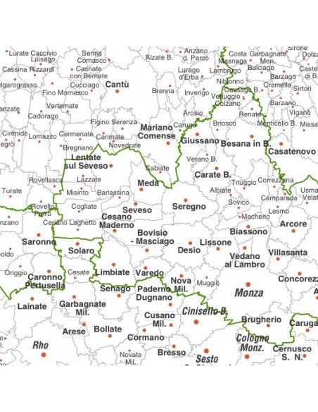 Mappa dei comuni della provincia di Monza e Brianza pdf