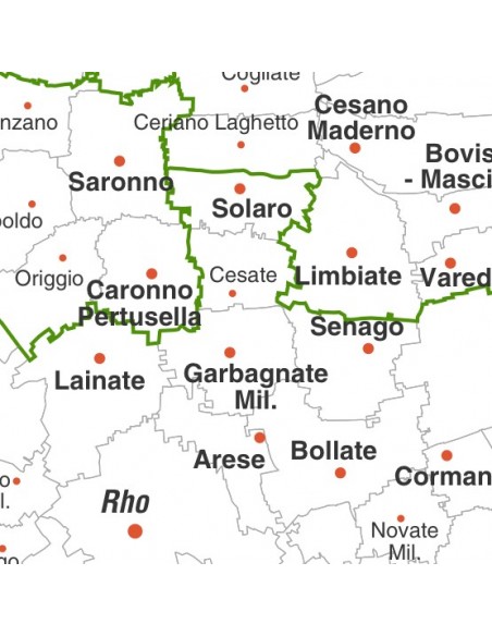 Mappa dei comuni della provincia di Monza e Brianza pdf