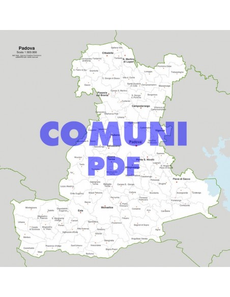 Mappa dei comuni della provincia di Padova pdf