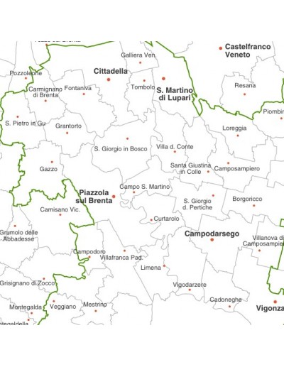 Mappa dei comuni della provincia di Padova pdf