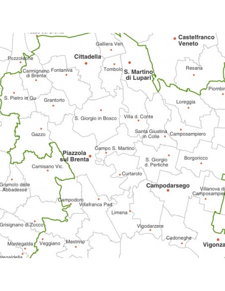 Mappa dei comuni della provincia di Padova pdf