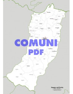 Mappa dei comuni della provincia di Reggio Emilia pdf