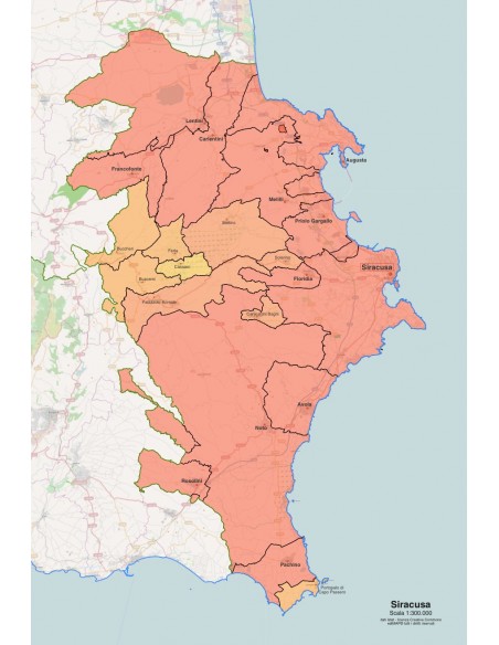 Mappa dei comuni della provincia di Siracusa pdf