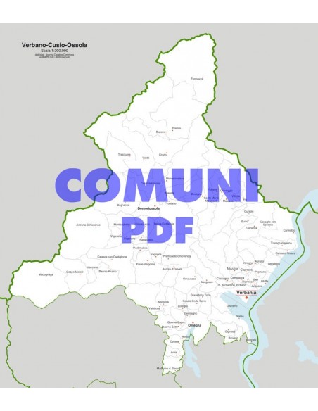 Mappa dei comuni della provincia di Verbano-Cusio-Ossola pdf