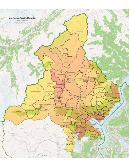 Mappa dei comuni della provincia di Verbano-Cusio-Ossola pdf