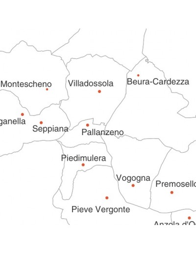 Mappa dei comuni della provincia di...