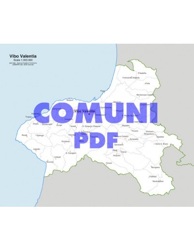 Mappa dei comuni della provincia di Vibo Valentia pdf