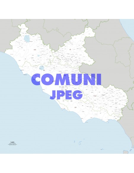 Mappa dei comuni del Lazio jpg
