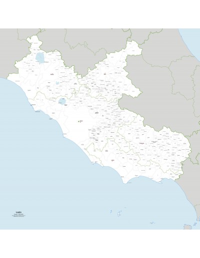 Mappa dei comuni del Lazio jpg