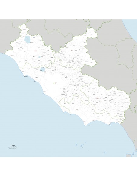 Mappa dei comuni del Lazio jpg