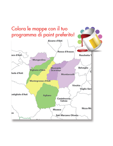 Mappa dei comuni del Lazio jpg