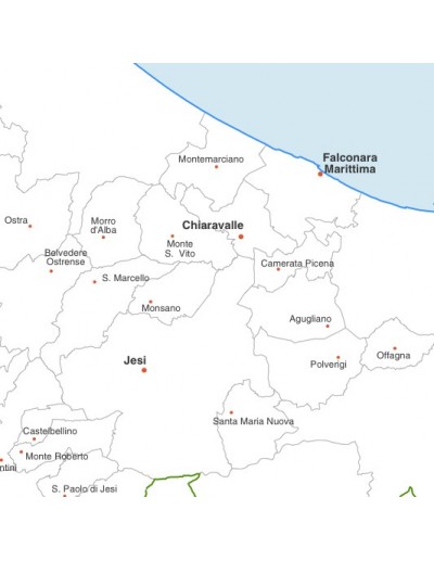 Mappa dei comuni della Marche jpg