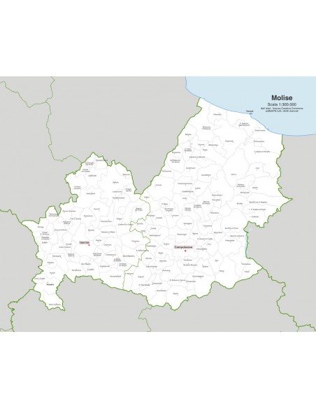 Mappa dei comuni del Molise jpg